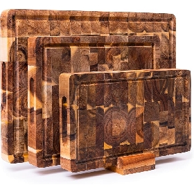 Wood Cutting Board Set